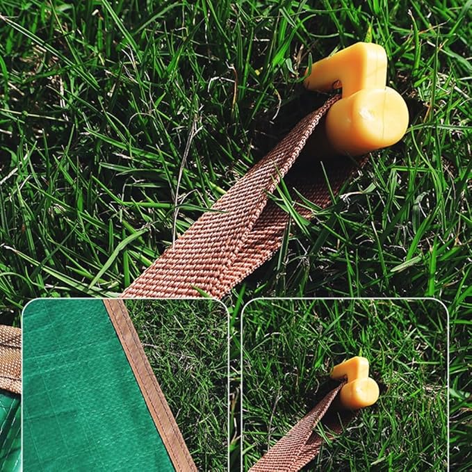 Outdoor Camping Tent Waterproof Camping Tarp Picnic Groundsheet Fit For Hiking Beach Car Cover Tent Floor Protection(2.4 * 2.4m)