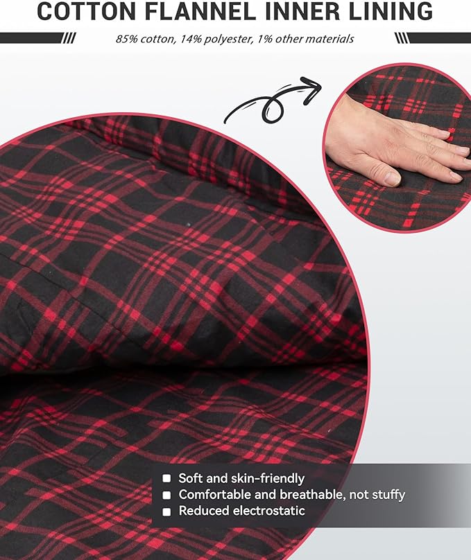 KingCamp Sleeping Bag for Adults Cold Weather &amp Warm Extra Wide Big &amp Tall XL Portable Waterproof Flannel Sleeping Bags Essentials Gear Accessories for Camping Backpacking Hiking Indoor &amp