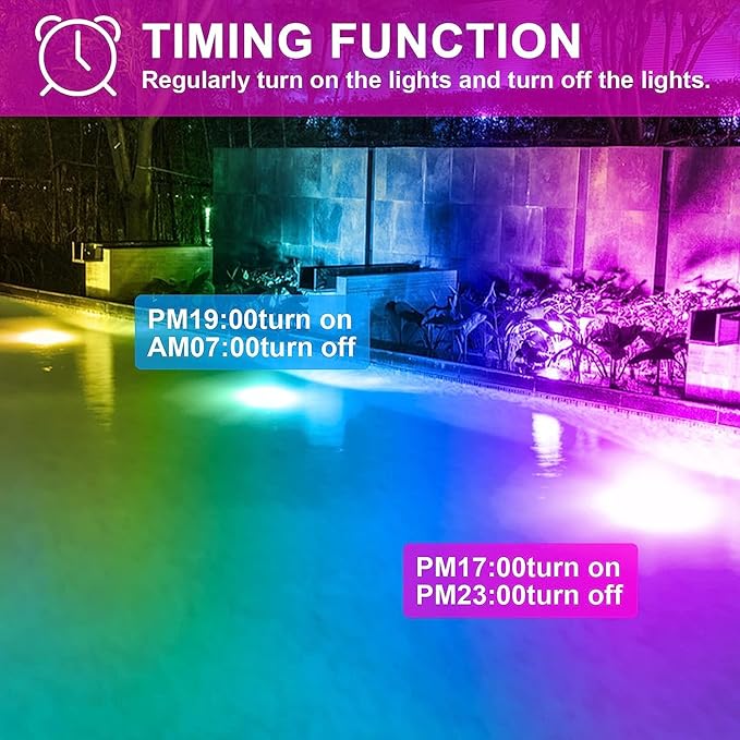 Outdoor LED Flood Light RGB Color Changing 500W Equivalent 2700k WarmWhite 5000LM Spotlight(Remote Control 120 Colors Strobe Dimmable24H Timer US 3-Plug)
