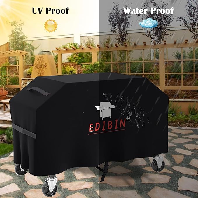 Griddle Cover for Captiva Designs 4-Burner Propane Gas BBQ GrillLightweight and Durable Water-Resistant 54 inch Cover for Captiva Designs 4-Burner Grill with Side Burner