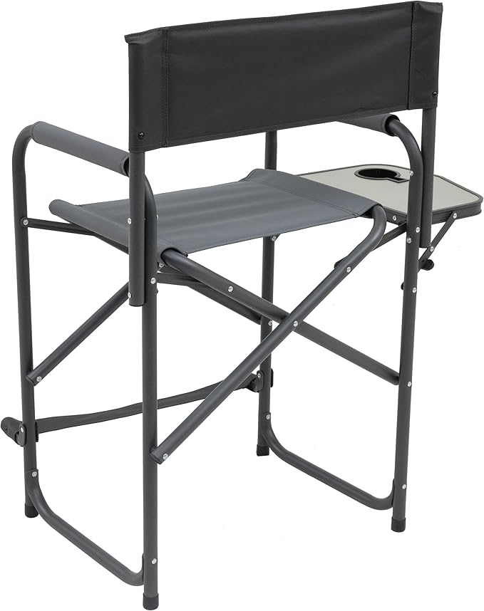 Browning Directors Chair - Outdoor Folding Chairs Made with Durable Fabric and Sturdy Aluminum/Steel Frame with Extra Tall Seat and Flip-Down Footrest