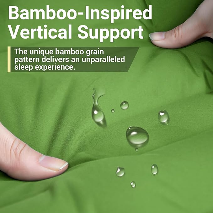 Sleeping Pad for Camping 4.7 Thick Inflatable Sleeping Mat with 8 in Pillows &amp Built-in Foot Pump Self Inflating Air Mattress Mat for Tent Hiking Essentials Gear