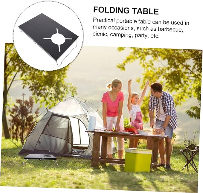 Totority Multifunctional Camping Table Lightweight Portable Picnic Desk Sturdy Design for Outdoor Use for Camping Bbqs and Family Gatherings