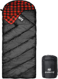 ShinHye 0 Degree Sleeping Bag for Adults - Cotton Flannel 4 Season Cold Weather Winter XXL Big and Tall Camping Sleeping Bag with Compression Sack