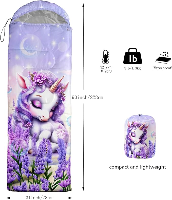 Sea Turtle Sleeping Bag for Kids Boys GirlsOcean Themed Camping GearWaterproof Compact Sleeping Bag for Camping Backpacking Outdoor Hiking.