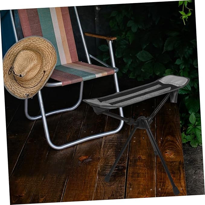 balacoo Portable Folding Camping Chair Small Camping Footrest Beach Foot Rest Lightweight Sturdy for Outdoor Activities