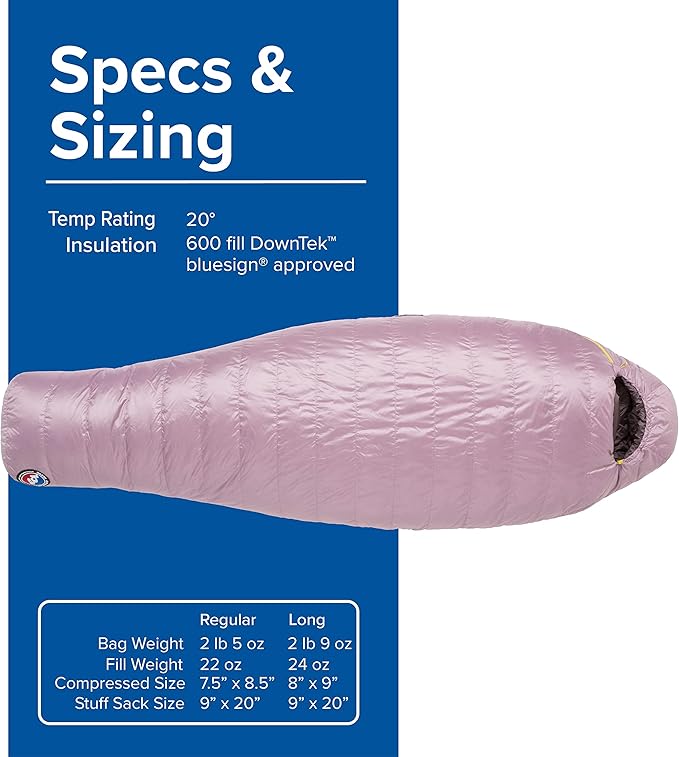 Big Agnes Greystone | 0-30 Degree 600 DownTek Fill Mummy Sleeping Bag