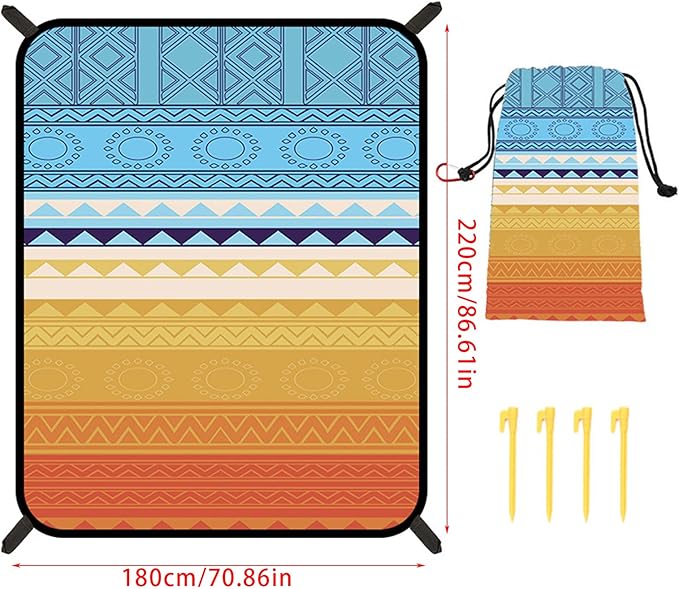 Foldable Outdoor Picnics Blanket Easy to Carry Beach Blanket Large Spacious Mattress Elegant Camping Pad for Relaxation Pad for Camping