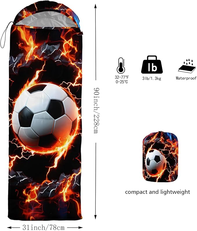 QOOMO Camping Sleeping Bags3 Season Warm &amp Cool WeatherLightweightWaterproof Sleeping Bags for Adults &amp KidsTravelingand OutdoorsCamping Gear Equipment