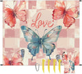 Waterproof Sandproof Beach Blanket 59''×68'' Goddess Butterfly Polyester Outdoor Picnic Blanket with 4 Stakes &amp Storage Bag for BeachCampingVacation ICY Blue