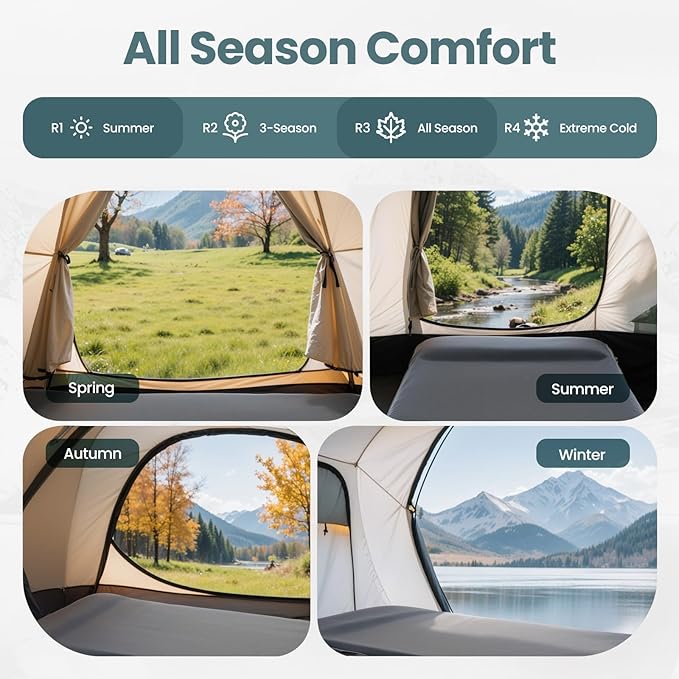 Camping Sleeping Pad with Electric Pump 3.15 Thick Self Inflating Memory Foam Camping Mattress Pad with Pillow 4-Season Portable Camp Sleeping Mat for TravelCarTentHome-Grey