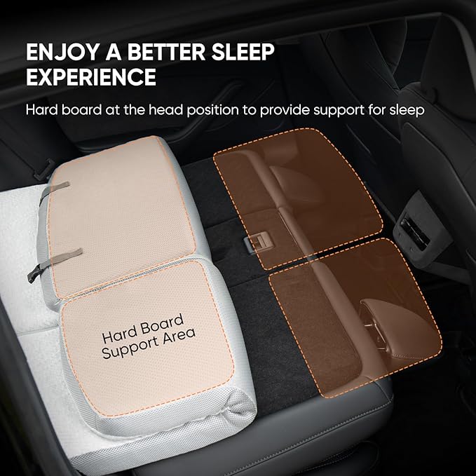 Camping Mattress for Tesla Model Y Foldable Memory Foam Mattress for Tesla Model Y Mid-Large SUV Sleeping Pad with Dual-Mode 4 Seasons Use for Road Trips &amp Car Camping