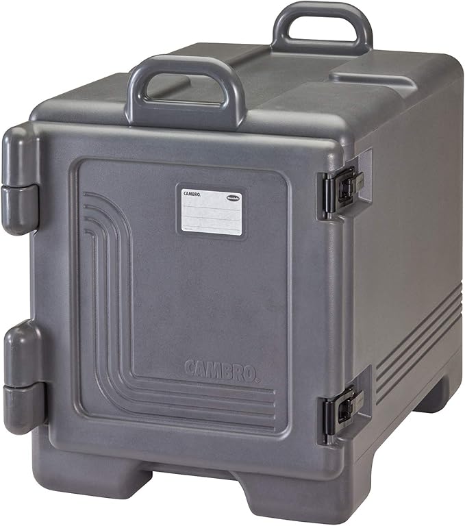 Cambro Insulated Food Pan Carrier - Hotbox and Food Warmer for Catering &amp Transport - Front Load UPC300 Series (Charcoal Gray)