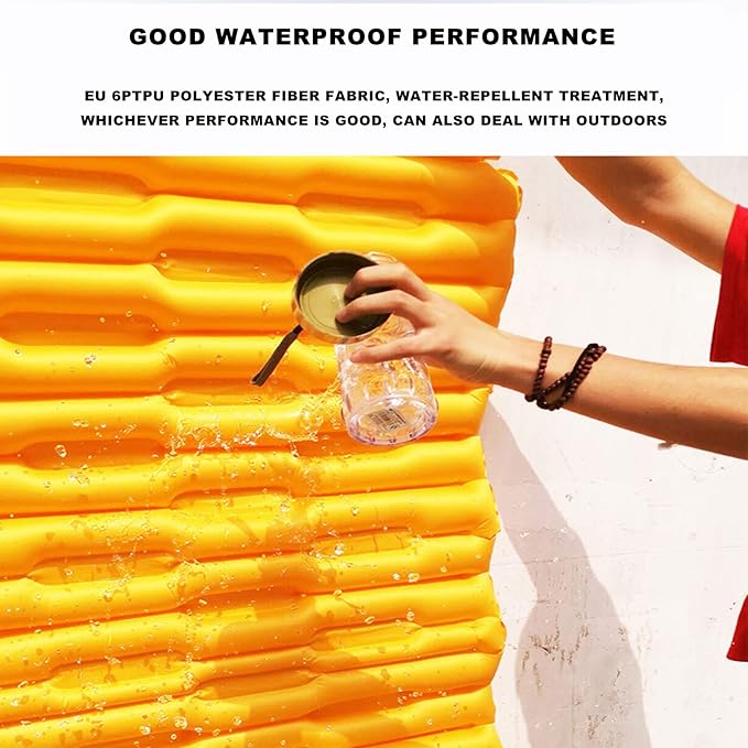 Inflatable Mattress Portable Lightweight Mouthpiece Type Fast Inflation Moisture-Proof Inflatable Air Cushion Suitable for Outdoor Camping Camping Family