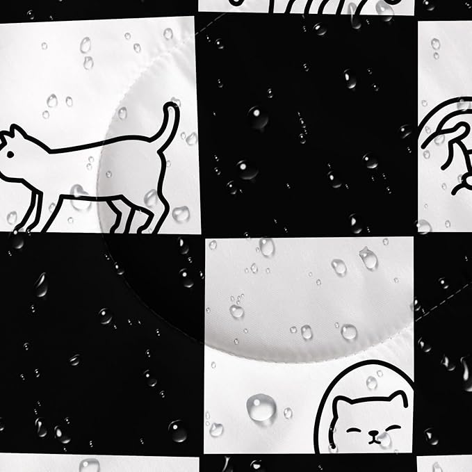 Kids Sleeping Bag for Boys GirlsCheckerboard Cat Print-Lightweight Warm Portable Outdoor Indoor-Waterproof Cold Weather Resistant Sleeping Bag for Camping Hiking