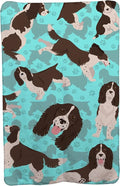 Caroline's Treasures MLM1076TBLT Liver English Springer Spaniel Soft Travel Blanket with Bag Airplane Blanket Indoor Outdoor Camping Blanket for Traveling Picnics Beach Trips Concerts