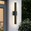 LamQee 23.6 In Aluminum Long Outdoor Wall Light 3000K 1600LM Integrated LED Waterproof IP65 Linear Modern Exterior Lighting Fixtures Wall Mount Outside Sconce for House Porch Patio Garage Front Door