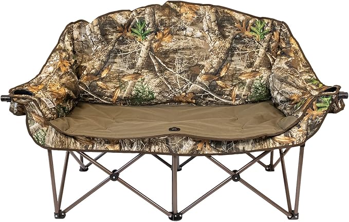 Kuma Outdoor Gear Bear Buddy/Double Chair with Carry Bag Ultimate Portable Luxury Outdoor Double Camping Chair for Glamping Sports &amp Outdoor Adventures (Realtree)