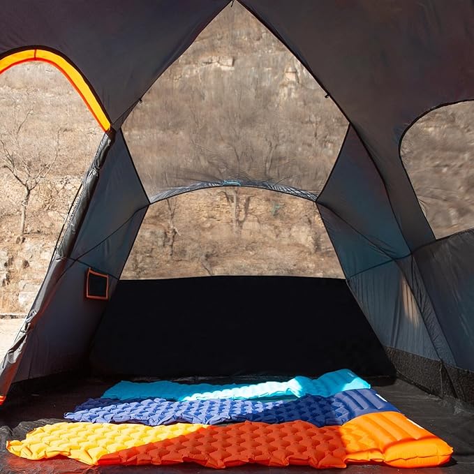 EchoSmile 10/12 Person Camping Tent Waterproof Windproof Tent with Rainfly Easy Set up for Outdoor Family Camping Party