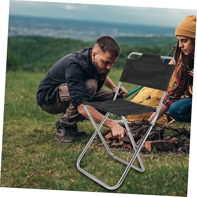 SUPVOX Fishing Chair Rod Holder Multi-use Beach Lounger Compact Durable Folding Stool for