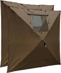 Clam Quick-Set Wind &amp Sun Panels – 2-Pack Brown Accessory for Screen Shelter – Outdoor Sidewalls for Shade &amp Privacy – Durable Poly-Oxford with Carry Bag – Tent Not Included