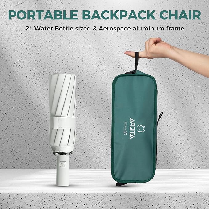 ATEPA UFO3.0 Backpacking Camping Chair Ultralight Extra Wide Comfortable Folding Chairs Heavy Duty Portable Hexagon Ergonomic Height Adjustable Seat with Anti-Sinking Feet for Hiking Outdoor