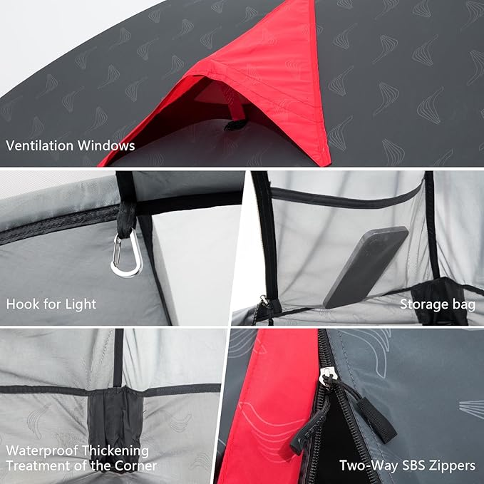 BISINNA Lightweight 3 Season Camping Tent for 2/2.5/3 Person Waterproof UPF40+ Backpacking Tent with Double Layer Ventilation Easy Setup for Family Camping Hiking Outdoor Adventures