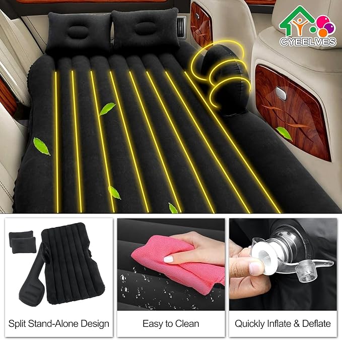 Car Inflatable Bed Mattress Mattress Back Seat RV Mattresses Travel for Automotive SUV Truck Berlina Furgonetas Grande Cars Backseat Sleeping BedFull
