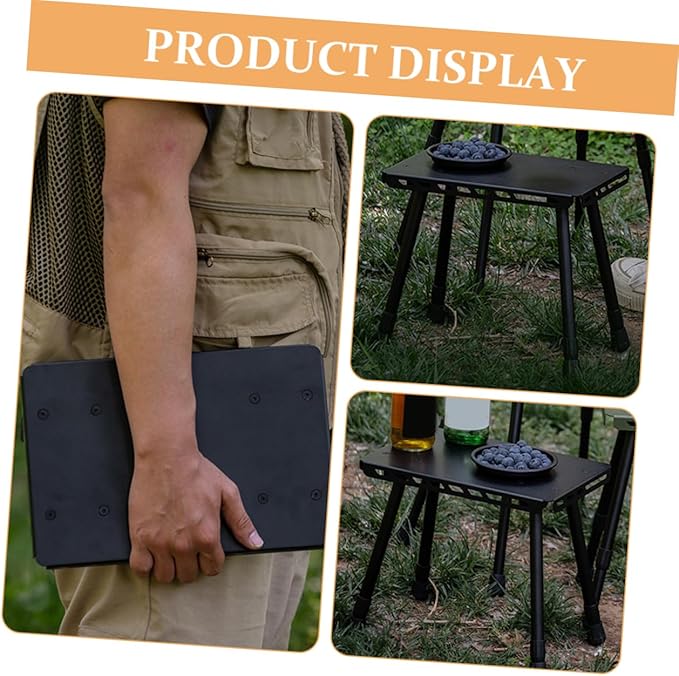 Yardwe Foldable Picnic Table Compact Camping Table Sturdy Grill Tables for Outside