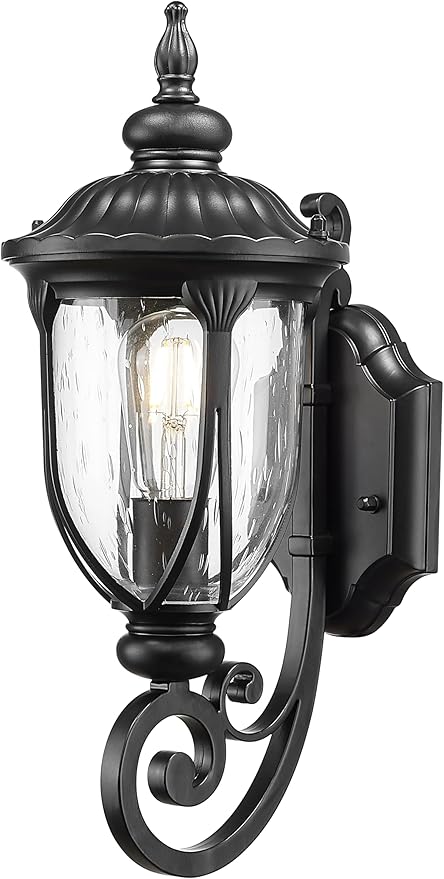 Acclaim 2201BK Laurens Collection 1-Light Wall Mount Outdoor Light Fixture Matte Black