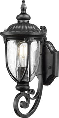 Acclaim 2201BK Laurens Collection 1-Light Wall Mount Outdoor Light Fixture Matte Black