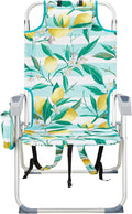 JHshop Reclining Backpack Beach Chair Folding Beach Chair for Adults Lightweight Beach Chair High Back Beach ChairsLightweight Folding Beach Camping Chairs Lemon 63 x 70 x 99cm