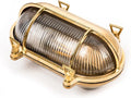 Sunluck Brass Nautical Bulkhead LightGrid Oval Wall LightBrass Half Cover LampshadeCeiling Mount LightWaterproof IP65Rust Resistantfor Wet Location BathSeasideShipBasement