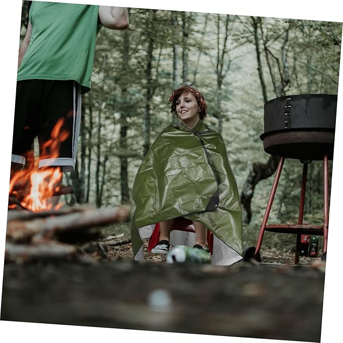 Thermal Emergency Blanket Camping Survival Mat Multi Functional Outdoor Awning Cloth for Hiking Picnics and Emergency Situations