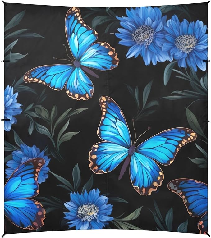 Butterfly Flowers FloralCamping Sun Shelters 9.2 x 10.5 FT Beach Canopy Tent Sun Shade with Carrying Bag for Camping Trips Fishing Backyard Fun or Picnics 21341679