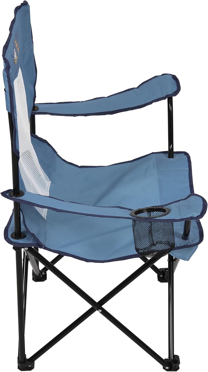 Life is Good Mesh Back Quad Chair Portable Outdoor Folding Chair with Carry Bag for Beach Sports Tailgates Camping Fishing