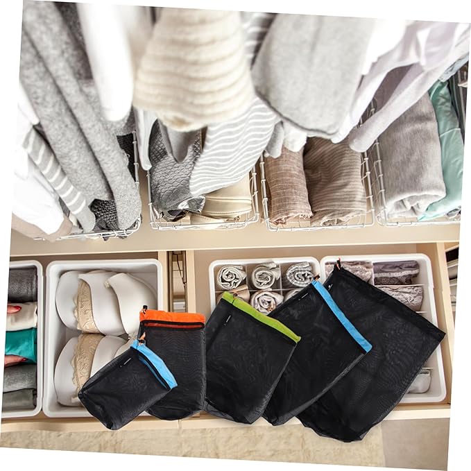 1 Set Compression Storage Bag for Travel Camping Hiking Drawstring Mesh Stuff Sack for Backpacking Durable Polyester Design Lightweight Portable