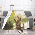 Kitten Fishing Soft Fleece Blanket 60 * 50 inch Soft Sofa Blanket Suitable for Sofa Camping Travel Night Cover Blanket