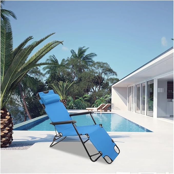 Portable Dual Purposes Extendable Folding Reclining Chair
