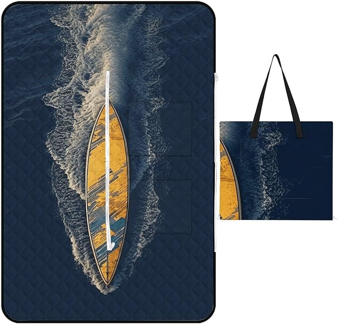Zipper Surfboard Style Picnic Mat Suitable for Travel Camping Park Or Home Use
