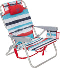 Banana Boat Folding Beach Chair Lightweight Backpack Chairs for Adults 5-Position with Lay Flat Outdoor Heavy Duty Beach Chair Red (1 PK)