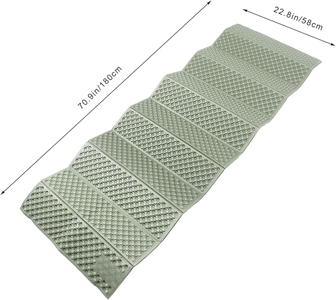 Water-Resistant Foldable Camping Pad with Aluminum Film Thick Multi-Function Outdoor Picnic Mat for Hiking Sleeping Crawling and Pet Play Portable Foldable Sitting Cushion for