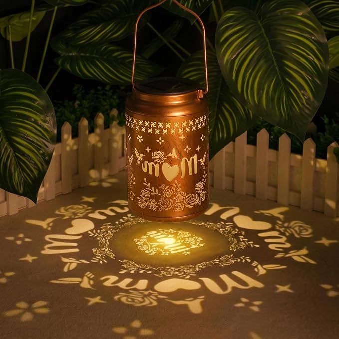 Gifts for Mom Grandma - Hummingbird Solar Lantern Outdoor Waterproof Mother Day Gifts Birthday Gifts for Women Hanging Solar Lights for Yard Garden Decor