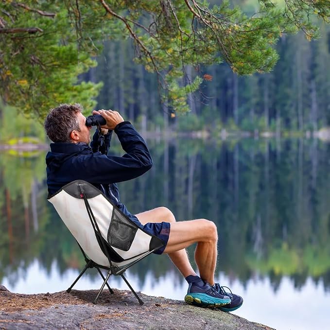 Cheese Hot Dog Camping Chairs for Adults Ultralight Folding Chairs Outside Portable Camp Backpacking Chair with Side Pocket Storage Bag Compact Beach Chairs for Hiking Fishing