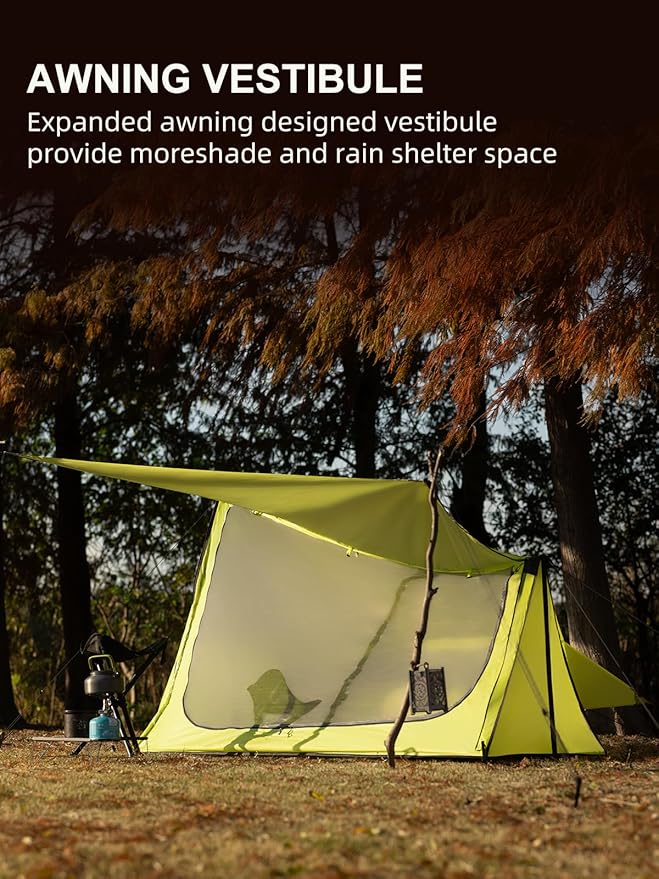 TOMOUNT Ultralight Bivy Tent 15D Nylon Trekking Pole Tent for one PersonLightweight Backpacking TentWaterproof Windproof Tents for ClimbingCampingHikingTrekking