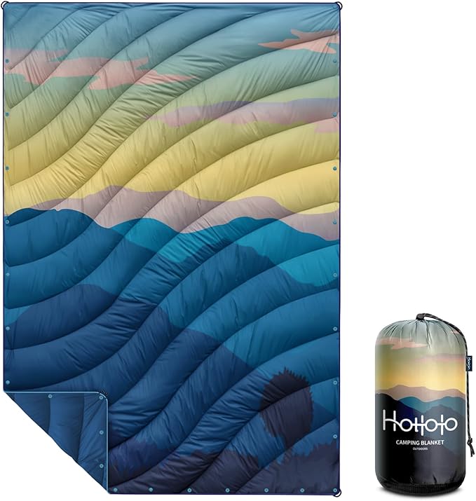 Camping BlanketLightweight Puffy Printed Camping Blanket Packable Outdoor Blanket for CampingTraveling Stadium Hiking Picnics