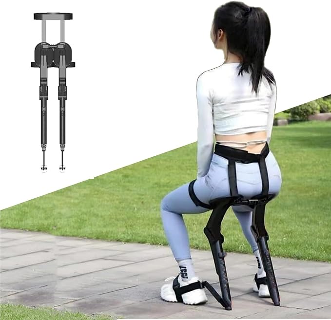 Outdoor Camping Chair Invisible Wearable Seat Telescopic Wearable ChairWearable Invisible Seat Portable Leg Ergonomics Lightweight SeatSeatBear Up to 150kg