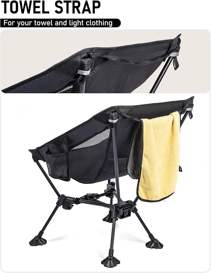 WildCall 1 Anti-Sink Feet Camping Chair and 1 Ultralight Camping Table Ultralight Compact for Adults Outdoor Camping Backpacking Hiking