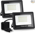2 Pack LED Flood Light Outdoor Flood Lights 30W3000LM Work LightIP66 Waterproof Outdoor Floodlights 6000K Daylight White Security Light for YardGarageGarden