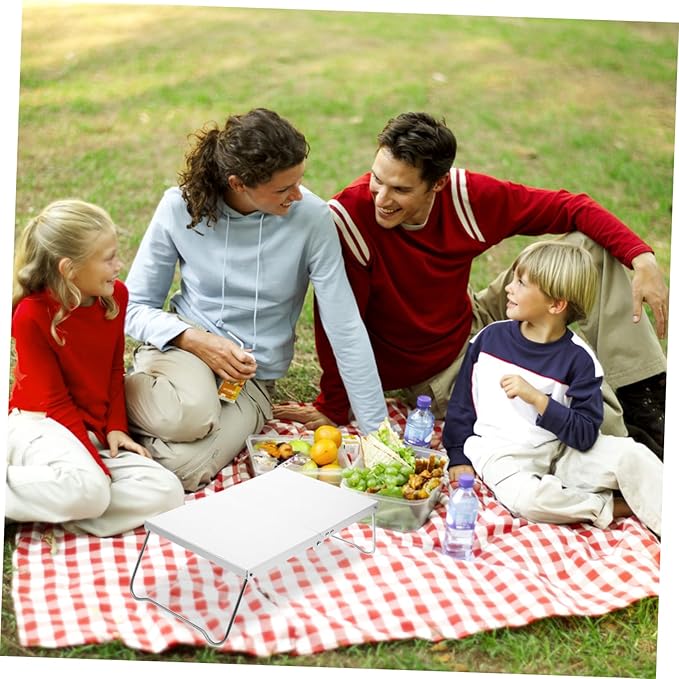 BESPORTBLE Portable Camping Table Grill Table Compact Folding Heat Resistant Aluminum Top